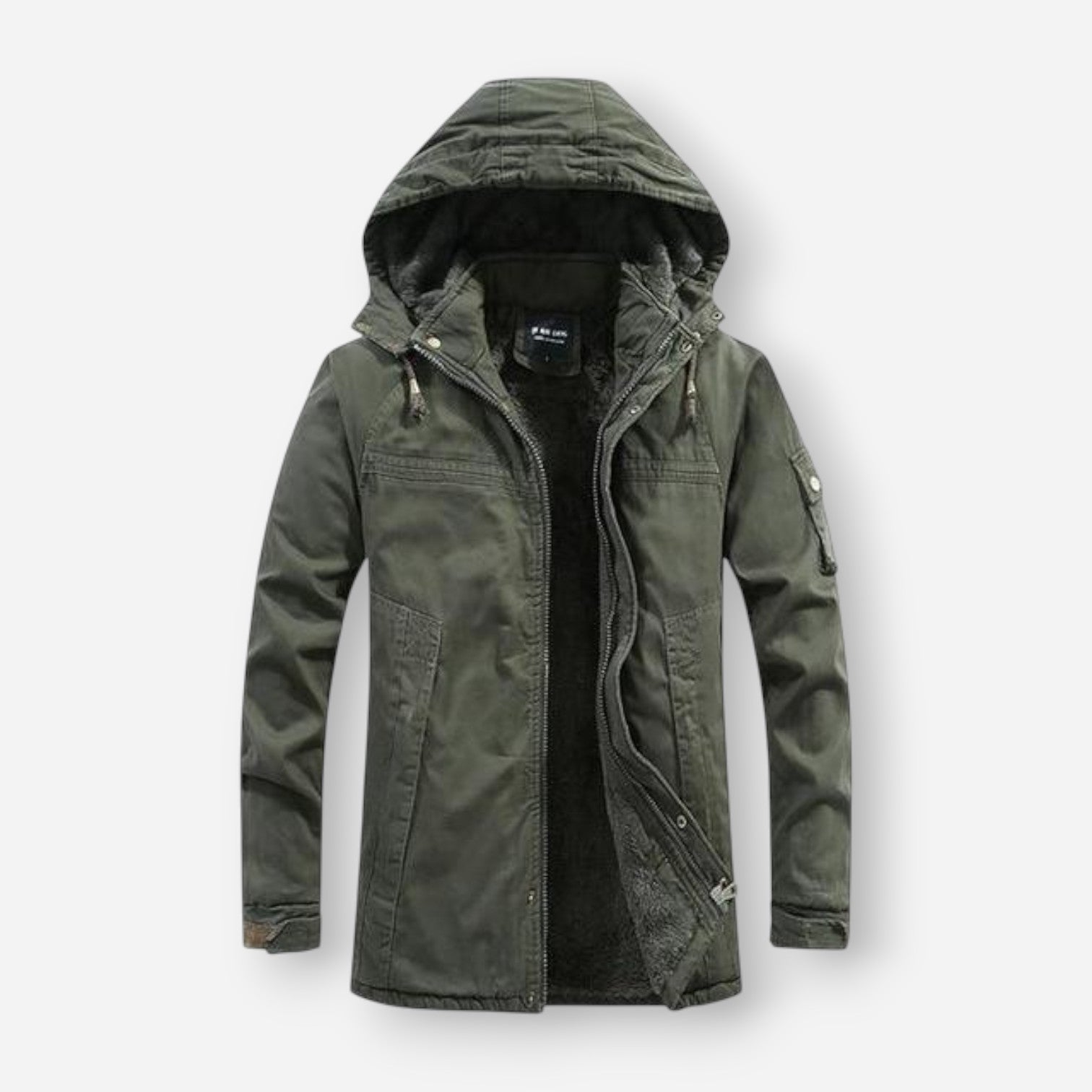 Moderne Herren Winterjacke mit Kapuze und lässiger Passform