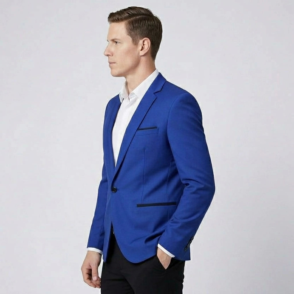Sakko für Herren im einreihigen Design ohne Taschenklappen