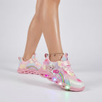 Leuchtende Sneaker mit LED Sohle und Klettverschluss