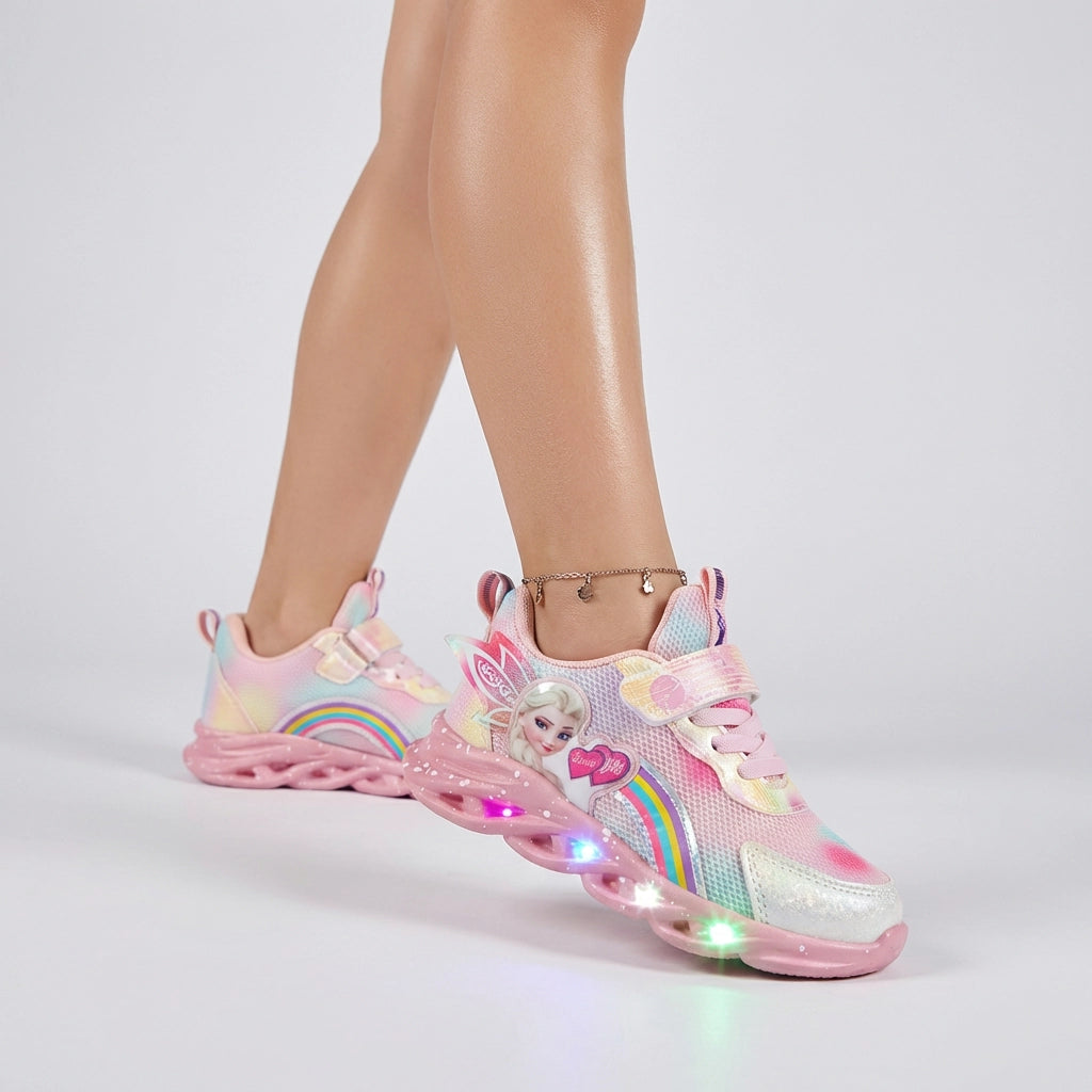 Leuchtende Sneaker mit LED Sohle und Klettverschluss