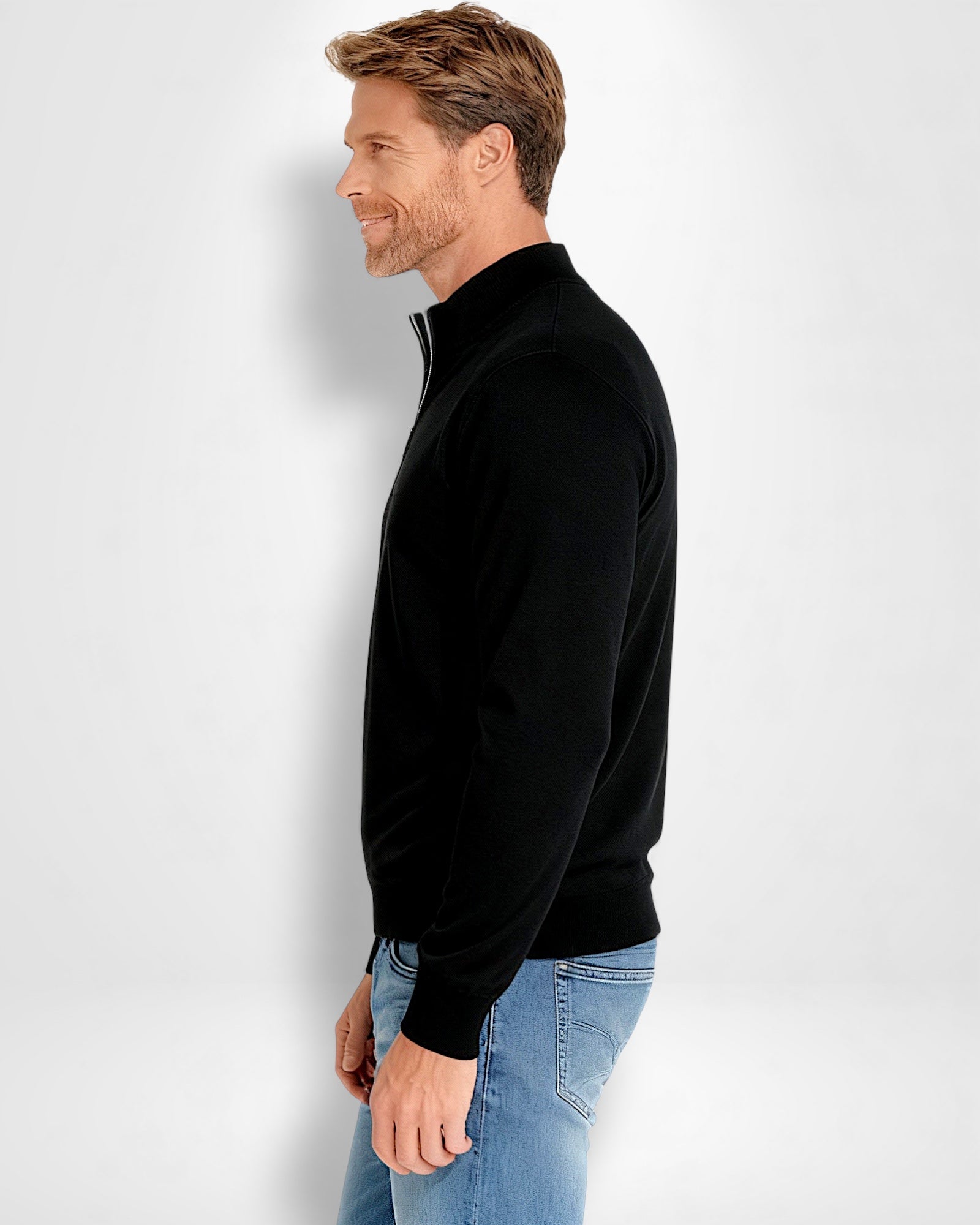 Pullover für Herren mit Zip-Kragen