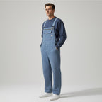 Herren Denim Latzhose mit geradem Bein und verstellbaren Trägern
