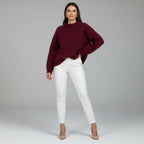 Pullover für Damen mit lockerer Passform und klassischem Rundhals