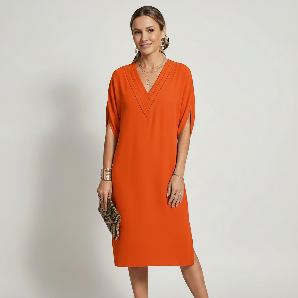 Abendkleid kurz im A-Linie-Schnitt elegant Rot 4