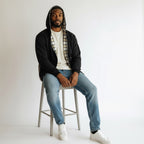 Oversized 2-in-1 Wende-Hoodie mit Karoseite