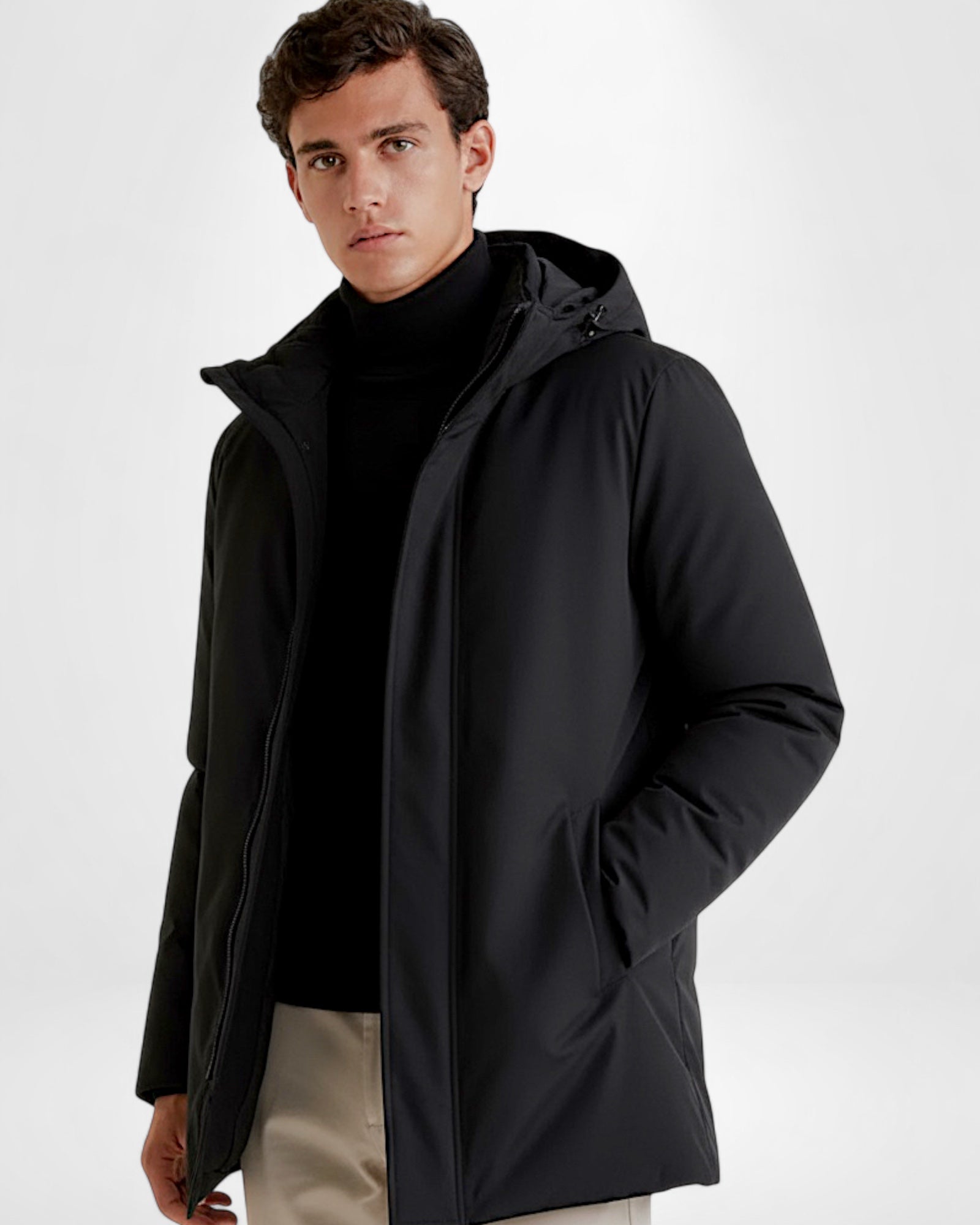 Gefütterter Herren Parka im Pendler-Stil