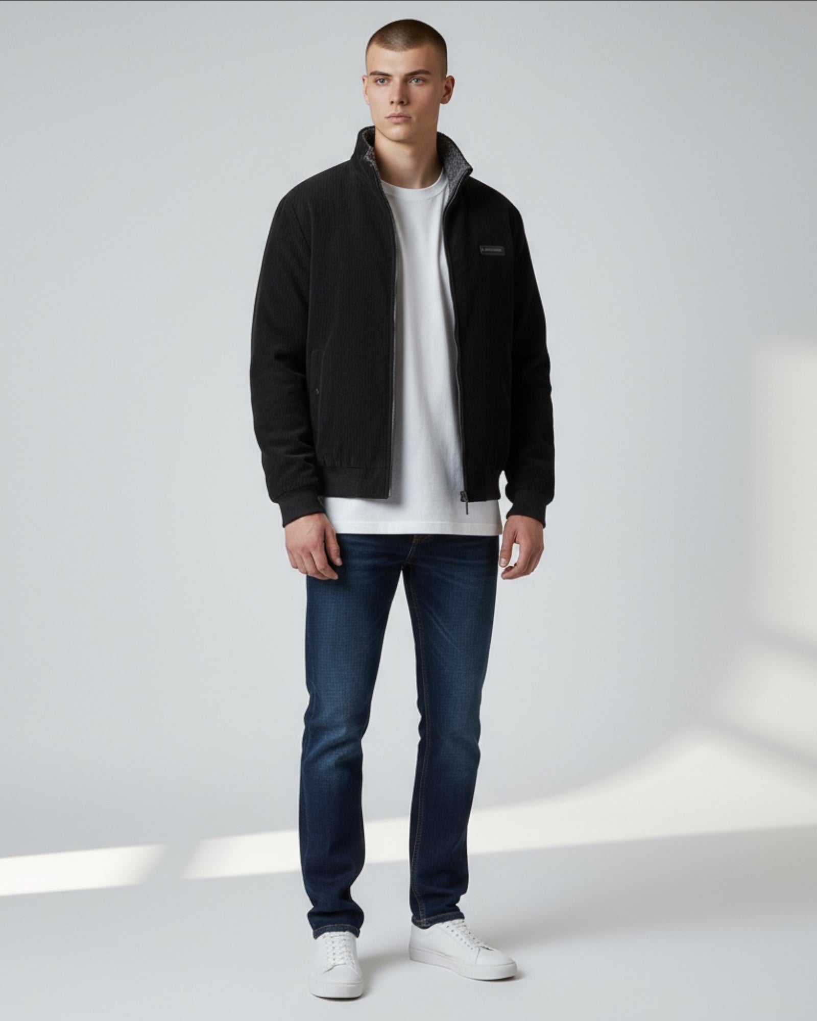 Blouson für Herren mit Stehkragen und warmem Innenfutter