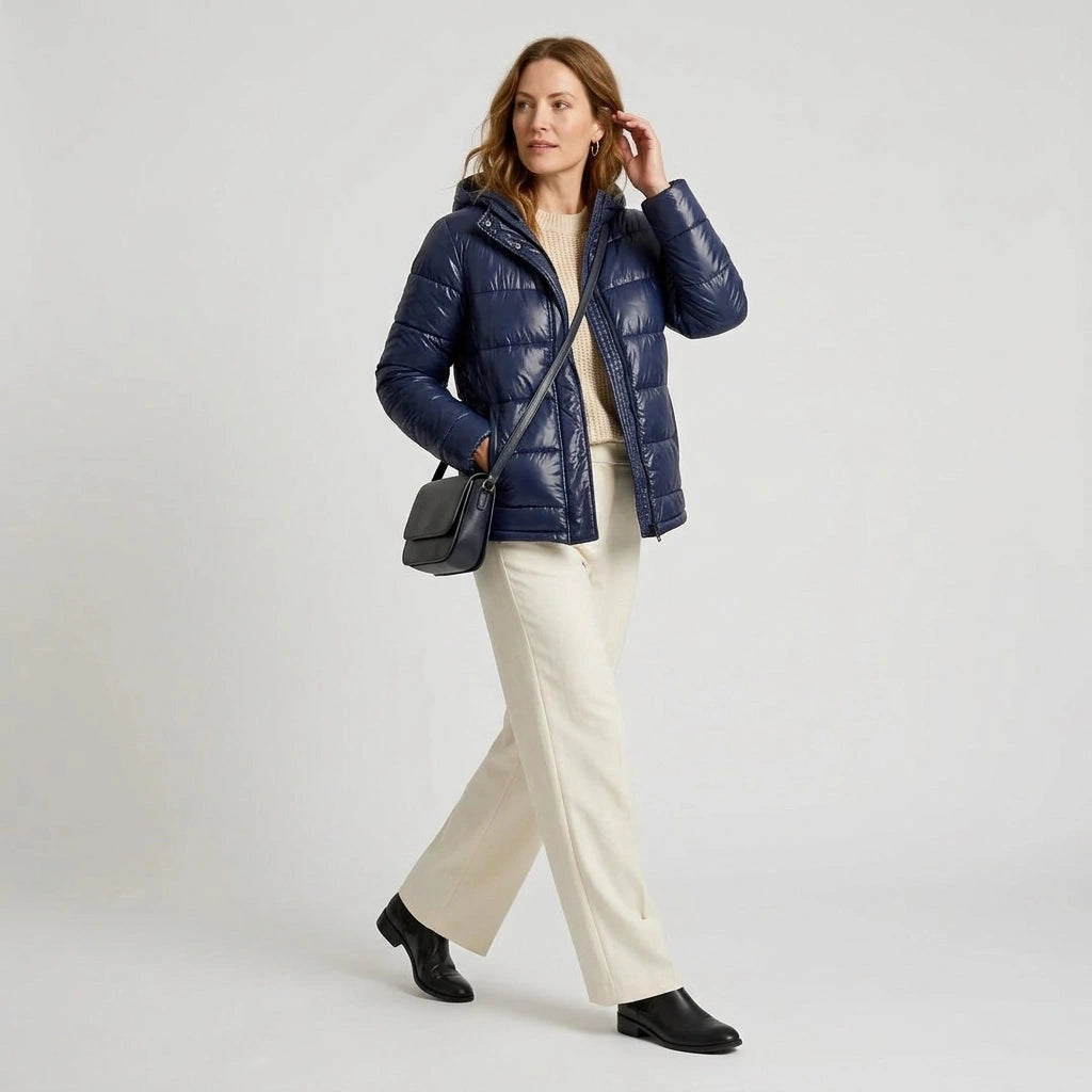 Leichte Damen-Steppjacke mit Kapuze – Ansicht 1