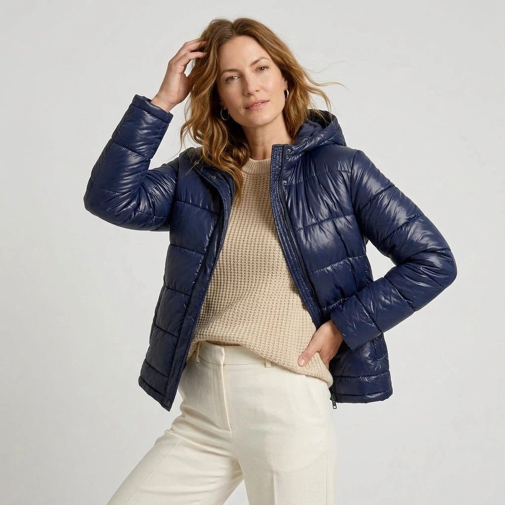 Leichte Damen-Steppjacke mit Kapuze – Ansicht 5