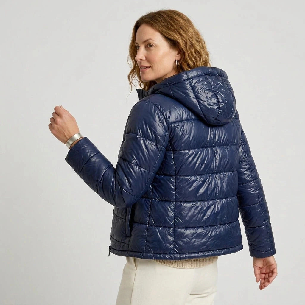 Leichte Damen-Steppjacke mit Kapuze – Ansicht 6