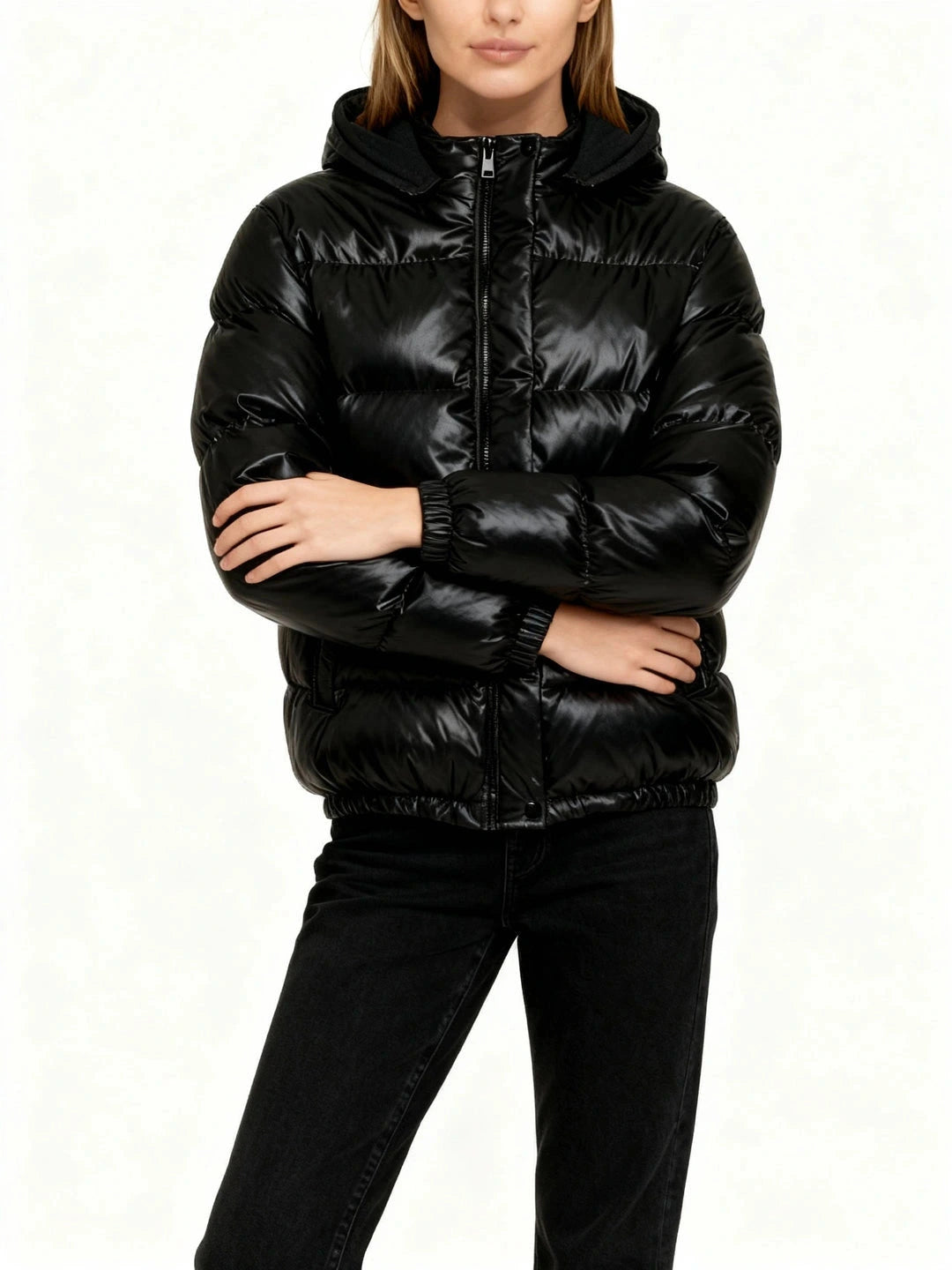 Leichte glänzende Steppjacke für Damen – Ansicht 5