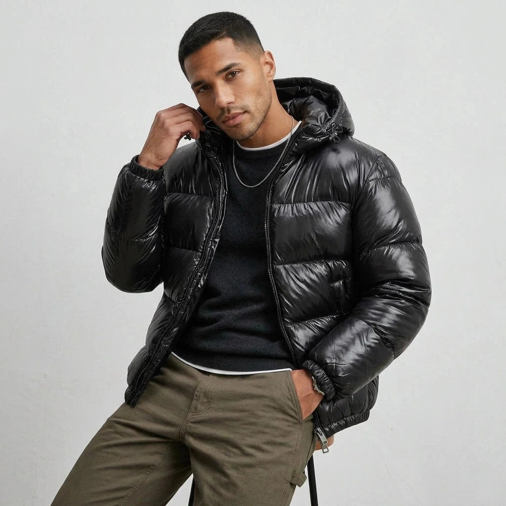 Unisex Steppjacke in Schwarz – Produktansicht