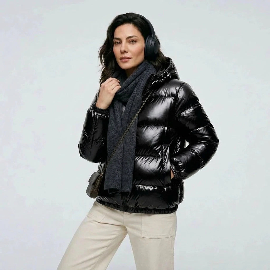 Unisex Steppjacke in Schwarz – weitere Ansicht
