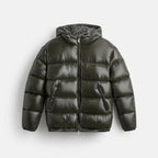 Unisex Steppjacke in Grün – Seitenansicht