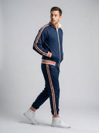 Trainingsanzug für Herren mit Reißverschluss und Bündchen an Ärmeln und Beinabschlüssen