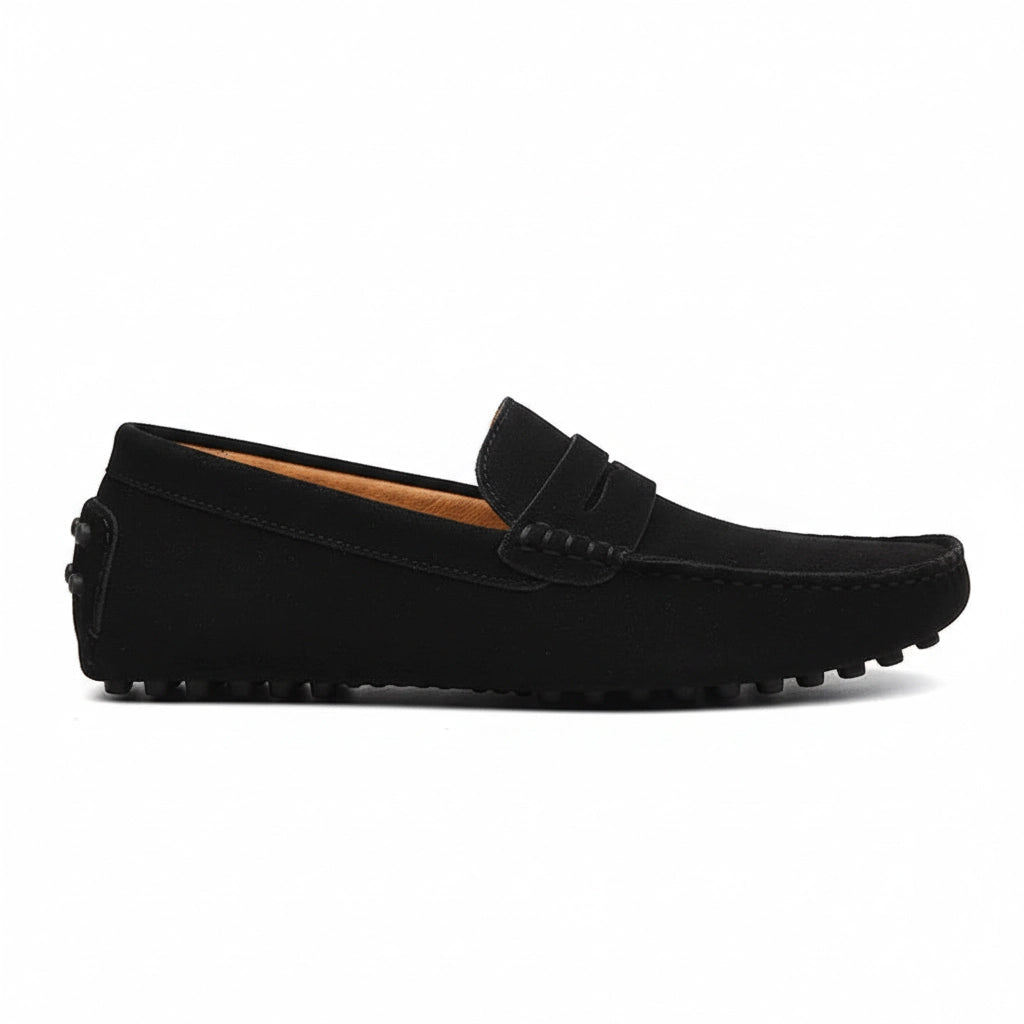 Loafer für Herren im Mokassin Stil aus Wildleder Optik mit weichem Innenfutter