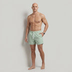 Badeshorts für Herren in knielanger Form mit Gummibund im Streifenmuster 7