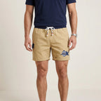 Badeshorts für Herren in kurzer Form mit Gummibund im sportlichen Stil Gelb 1