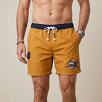 Badeshorts für Herren in kurzer Form mit Gummibund im sportlichen Stil Orange 7