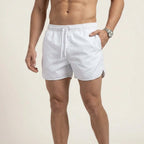 Badeshorts für Herren in kurzer Form mit wasserabweisender Funktion im sportlichen Stil Weiß 11