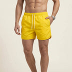 Badeshorts für Herren in kurzer Form mit wasserabweisender Funktion im sportlichen Stil Gelb 14