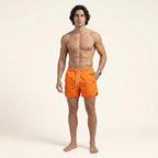 Badeshorts für Herren in kurzer Form mit wasserabweisender Funktion im sportlichen Stil Orange 2