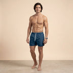 Badeshorts für Herren in kurzer Form mit wasserabweisender Funktion im sportlichen Stil Dunkelblau 3