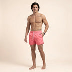 Badeshorts für Herren in kurzer Form mit wasserabweisender Funktion im sportlichen Stil Rosa 4