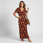 Sommerkleid für Damen mit Ärmeln in Blumenprint 2