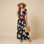 Sommerkleid für Damen mit Ärmeln in Blumenprint 3