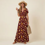Sommerkleid für Damen mit Ärmeln in Blumenprint 4