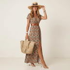 Sommerkleid für Damen mit Ärmeln in Blumenprint 5