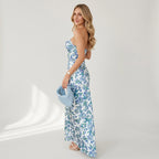 Bandeaukleid für Damen im engen Schnitt mit Blumenmuster für die Hochzeit Weiß 1