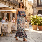 Bandeaukleid für Damen in trägerloser Form im sommerlichen Stil für den Sommer Dunkelblau 3
