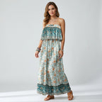 Bandeaukleid für Damen in trägerloser Form im sommerlichen Stil für den Sommer Grün 6