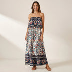 Bandeaukleid für Damen in trägerloser Form im sommerlichen Stil für den Sommer Dunkelblau 7