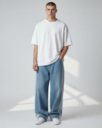 Straight Leg Baggy Jeans für Herren in hellem Denimblau