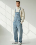 Jeans Latzhose für Herren mit verstellbaren Trägern - lang