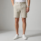 Bermuda für Herren aus Leinen mit Taschen Khaki 2