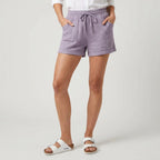 Sommer shorts für Damen mit Gummizug im weiten Schnitt Lila 2