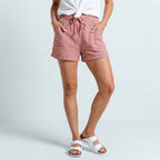 Sommer shorts für Damen mit Gummizug im weiten Schnitt  Rosa 3