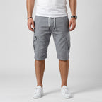Bermudashorts für Herren aus Baumwolle mit Cargo-Taschen im Regular Fit Hellgrau 7