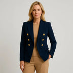 Blazer für Damen in taillierter Passform mit goldenen Knöpfen Dunkelblau 6
