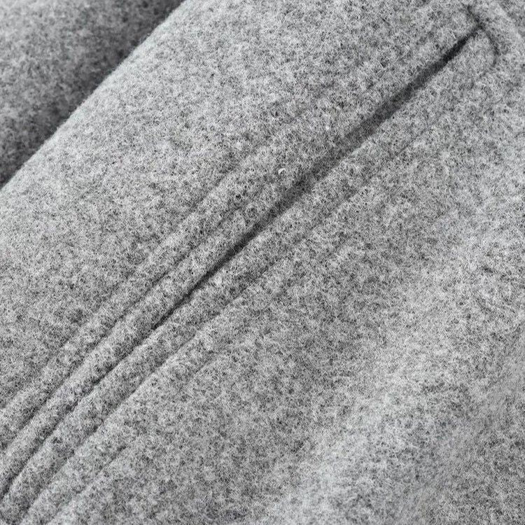 Bomberjacke für Damen im Oversize-Stil aus Wolle für den Übergang Grau 4
