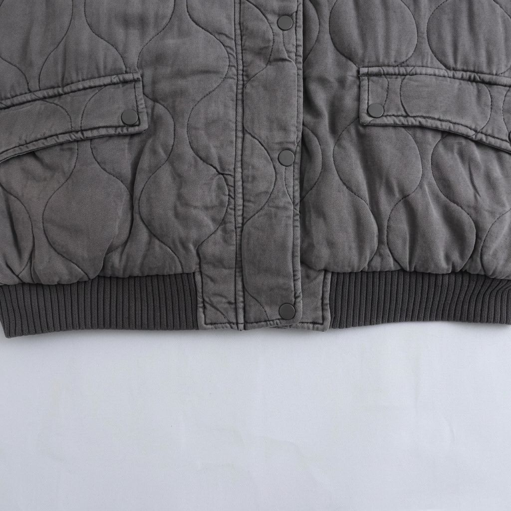 Bomberjacke für Damen im Oversized-Stil im Vintage-Look Grau 1