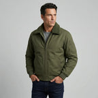 Bomberjacke für Herren aus Baumwolle mit fell für herbst Olive 6