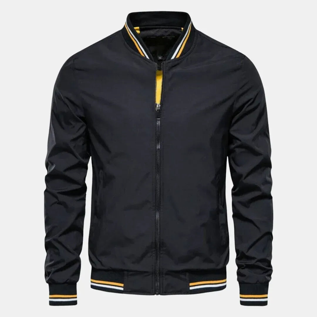 Bomberjacke für Herren im eleganten Stil für die Übergangszeit Schwarz 12