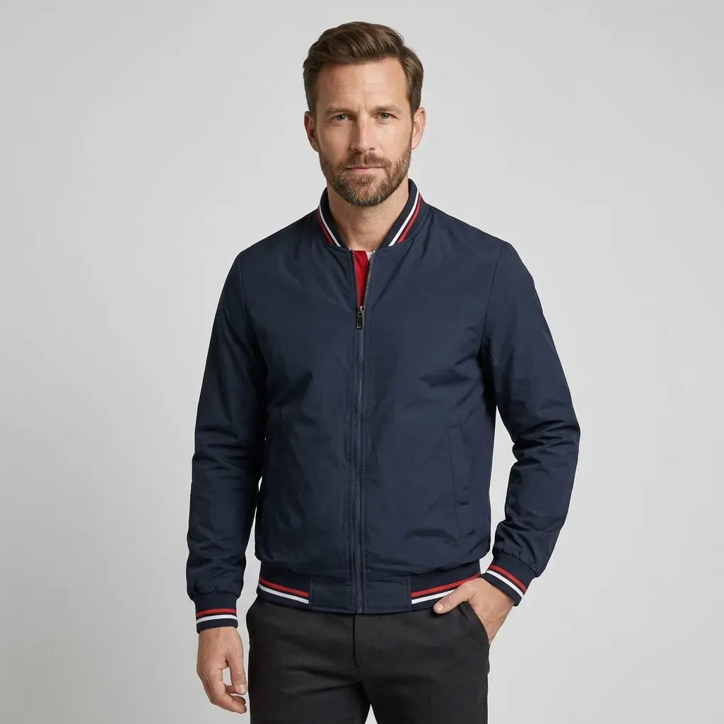 Bomberjacke für Herren im eleganten Stil für die Übergangszeit Dunkelblau 6