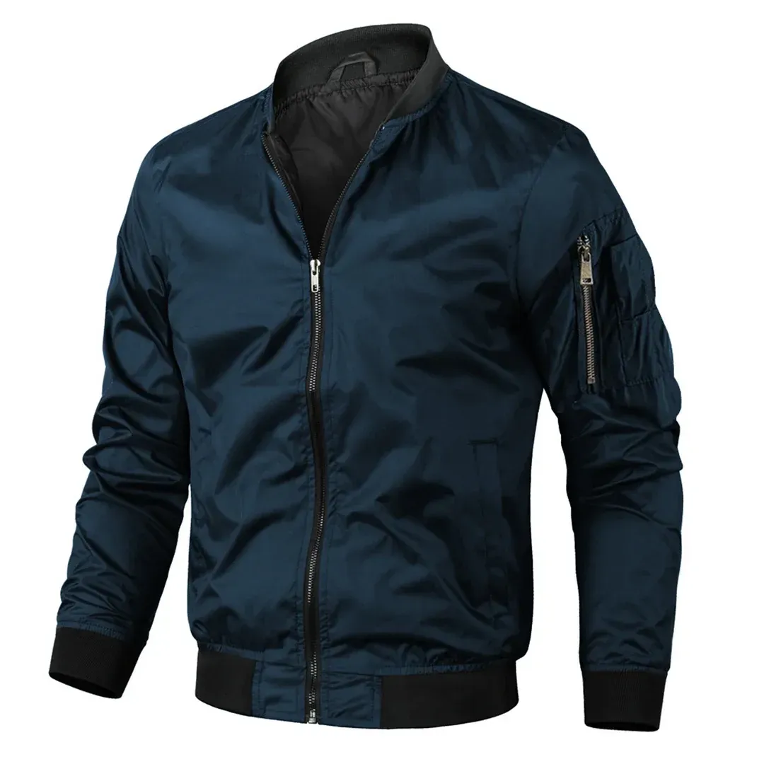Bomberjacke für Herren im Slim Fit mit leichten Wattierungen für die Übergangszeit Dunkelblau 14