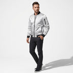 Bomberjacke für Herren im Slim Fit mit leichten Wattierungen für die Übergangszeit Weiß 9